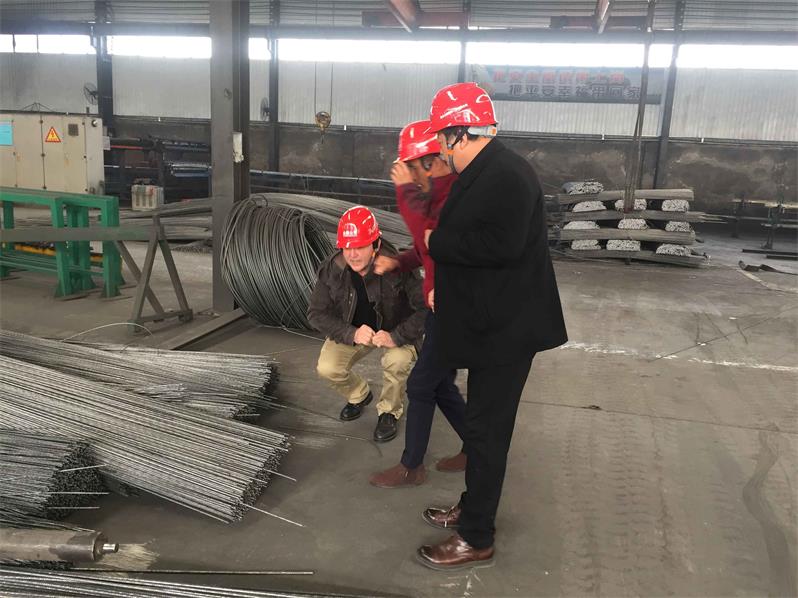 Foreign Customers View The Poduction Process Of Steel Welded Mesh