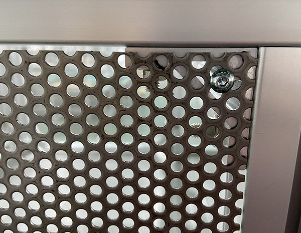 How is the perforated metal produced?