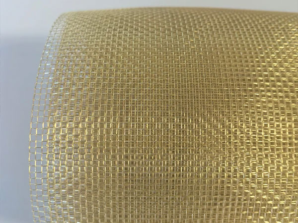 Brass wire mesh used for filtering, separating, and decorating.